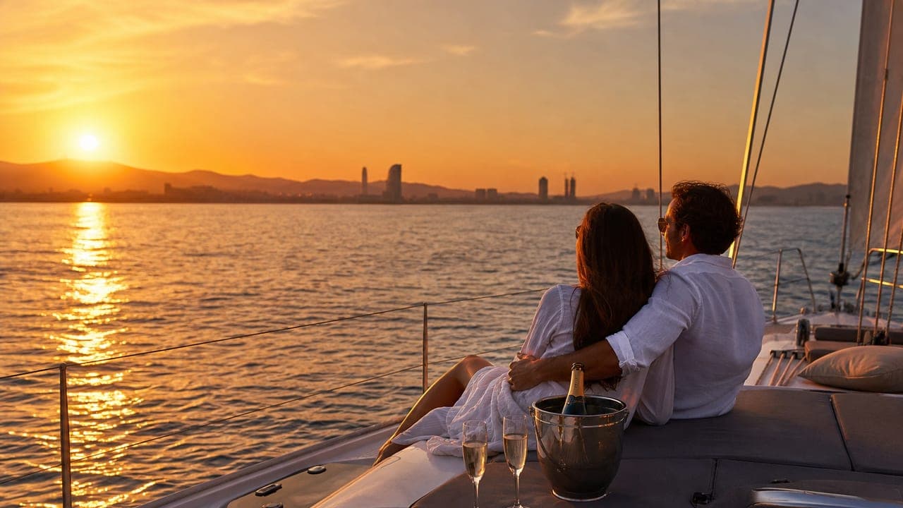 Paseo privado en velero por la costa de Barcelona